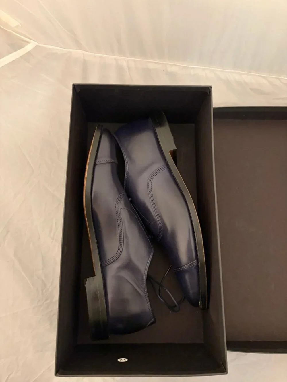 Allen Edmonds Park Avenue LE Navy Leather Mens dress shoes size 9.5 6706S F2